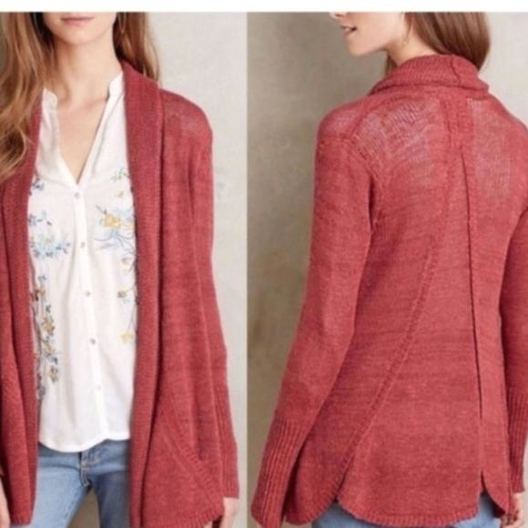 Anthropologie Sweaters - Anthropologie Angel of the North Cascade Cardigan  Sweater In Cinnamon  Size L